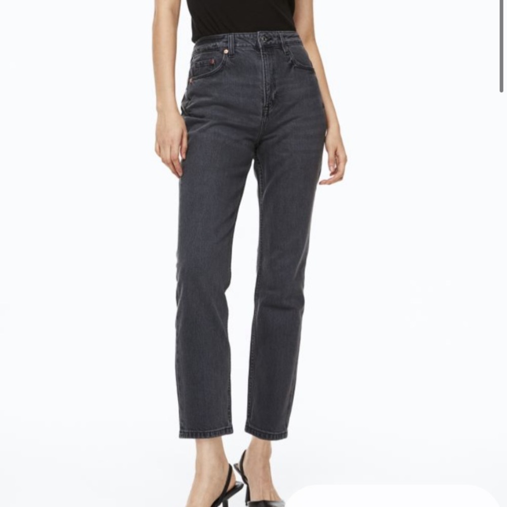 H & M dark gray/black washed jeans